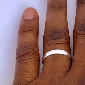 Sterling Silver Unisex Wedding Band, Silver Ring